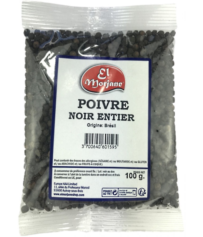 Poivre Noir Entier 100g